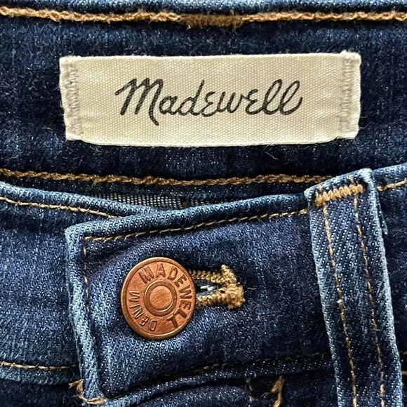Madewell 9” Mid-rise skinny‎ jeans dark wash 26 - Picture 7 of 11